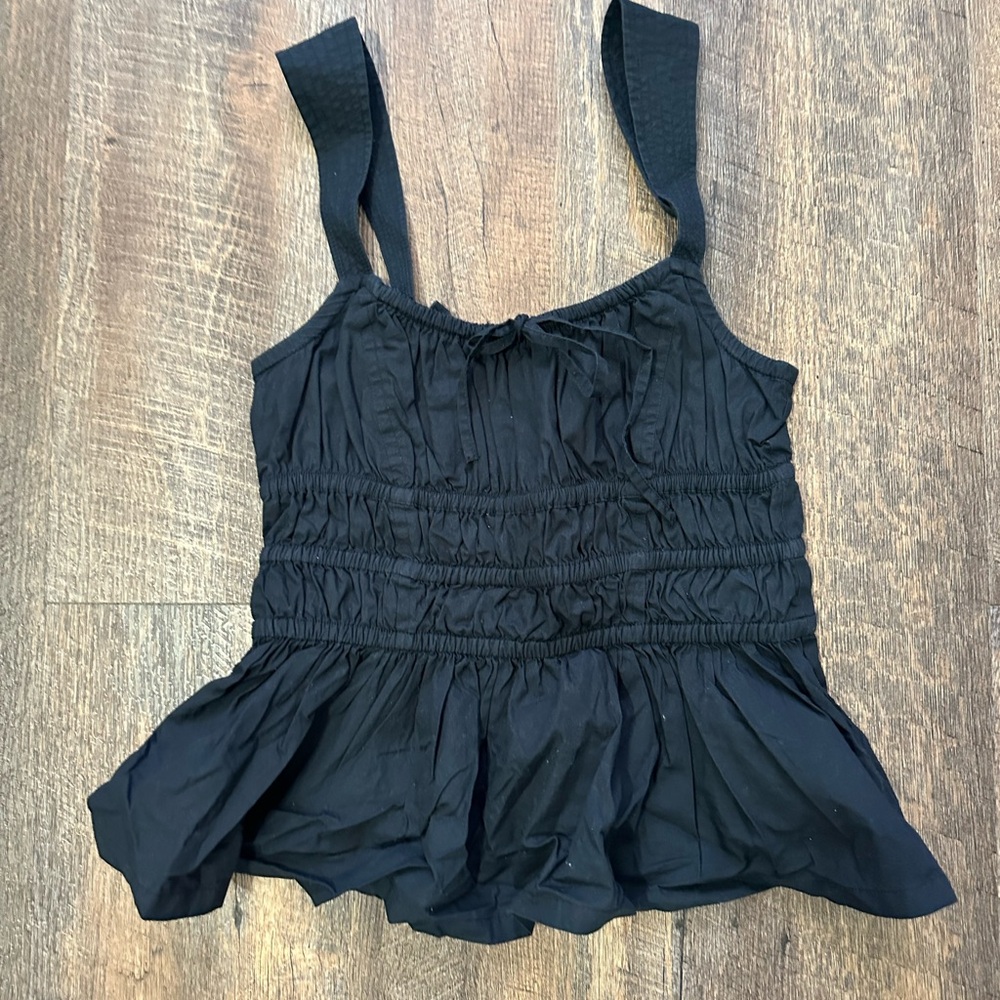 Aritzia Black Babydoll Top